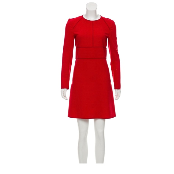 CHLOÉ  RED HOT--Long Sleeve Mini Dress Size: S/4 - Picture 1 of 3